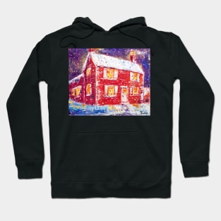 Winter Evening In The Village Hoodie